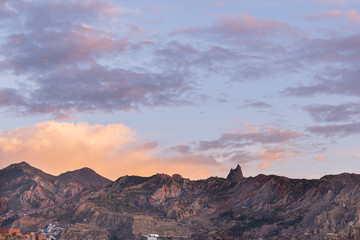 sunset over the mountains