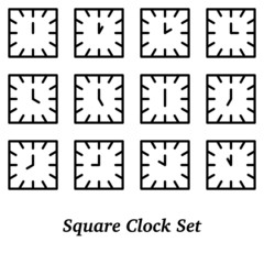 simple clock design set eps 10 vector set of clocked times. Hours of the day, time zones, etc.