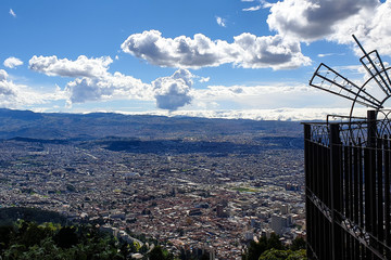 Bogotà - View of the city from the top of Monserrate Hill
