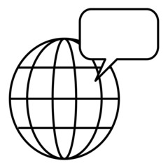 Globe with a text box talking about green energy and saving the environment