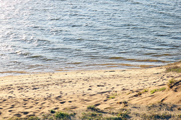 beach by the river
