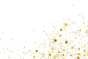 Golden glitter confetti.