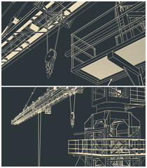 Construction crane drawings