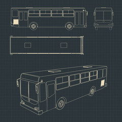 City bus blueprints © blacklight_trace