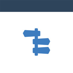 Fototapeta premium two colored concept vector icon. 2 color vector illustration. isolated blue and orange eps icon on white background.