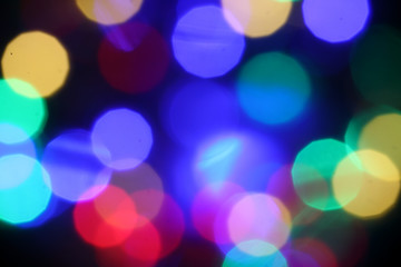 Kolorowe światła LED bokeh