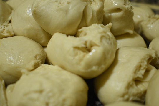 Rolled out parotta ready to be fried
