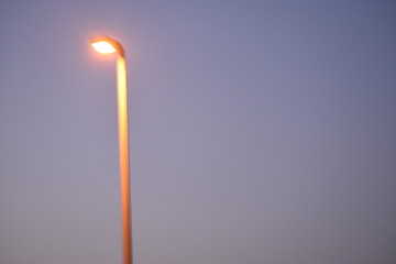 Beauty of street light in the Abu Dhabi city.