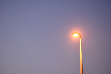 Fototapeta na wymiar Beauty of street light in the Abu Dhabi city.