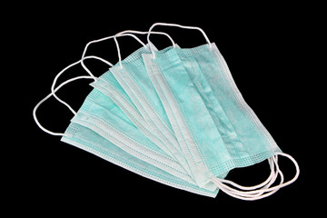 Disposable protection face masks with a paper.