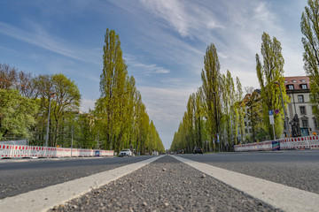 Leopoldstraße ist leer 