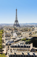 Fototapeta premium Eiffel Tower from the Arc de Triomphe