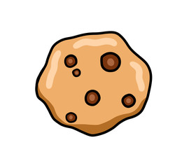 Stylized Chocolate Chip Cookie