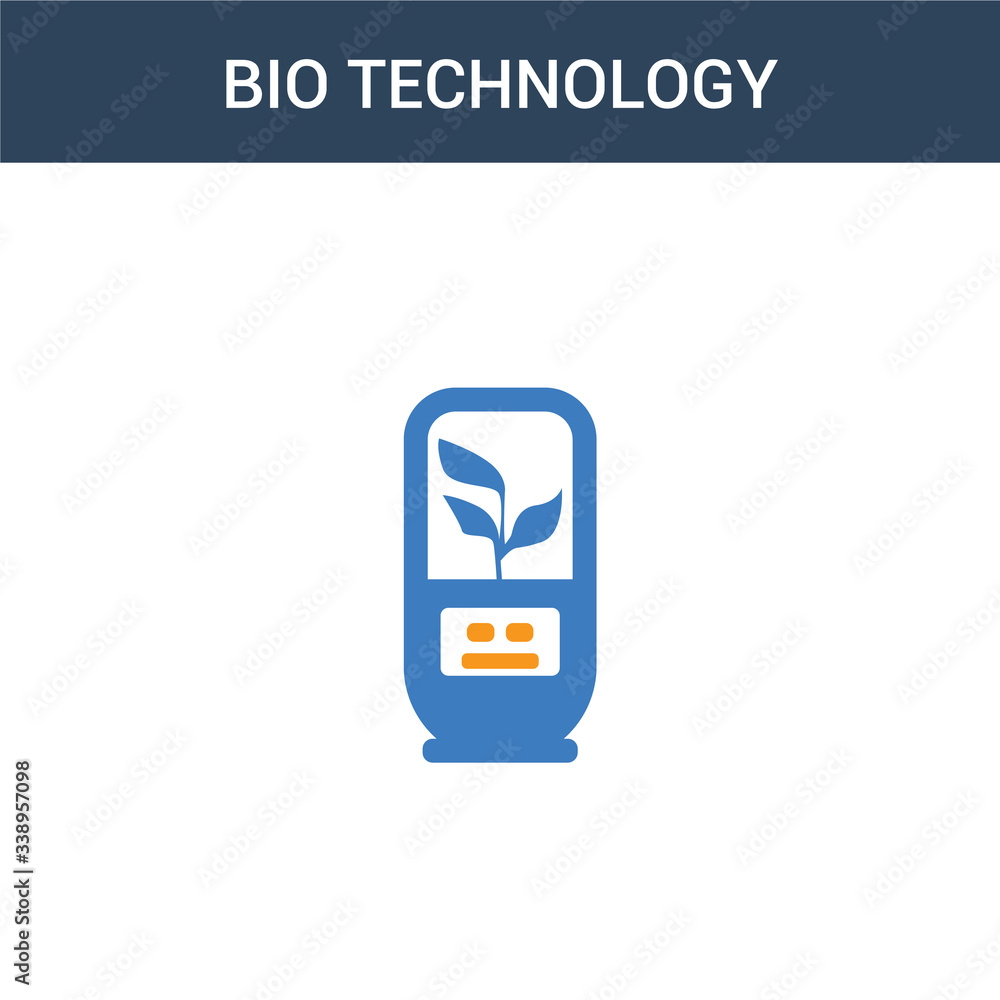 Aufkleber two colored bio technology concept vector icon. 2 color bio technology vector illustration. isolated
