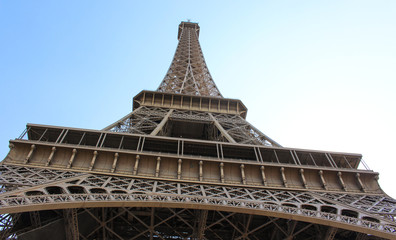 Underneath View of the Eiffel Tower