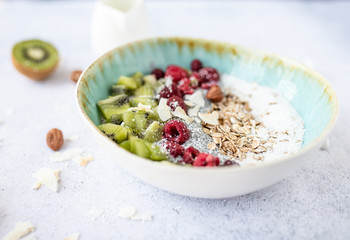 A picture of mouth watering oatmeal.