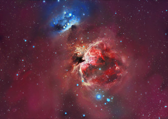 Mgławica M42 w Orionie - obrazy, fototapety, plakaty
