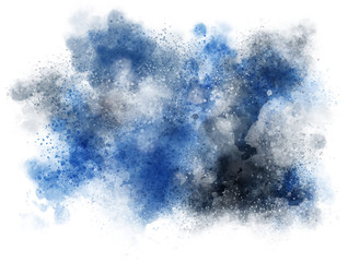 Abstract Classic blue Color Gradient Watercolor