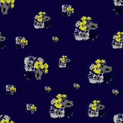 Abstract Seamless flower pattern with colorful background