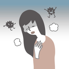 体調が悪い女性