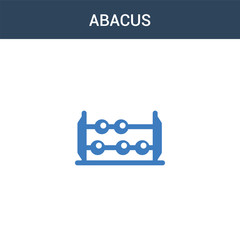 two colored Abacus concept vector icon. 2 color Abacus vector illustration. isolated blue and orange eps icon on white background.