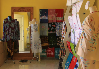 Batik store in Mataram, Lombok, Indonesia