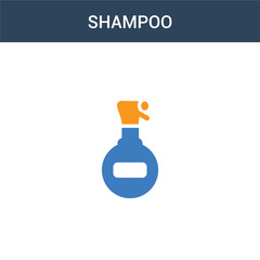 two colored Shampoo concept vector icon. 2 color Shampoo vector illustration. isolated blue and orange eps icon on white background.