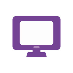 computer monitor icon, flat style