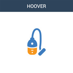 two colored hoover concept vector icon. 2 color hoover vector illustration. isolated blue and orange eps icon on white background.