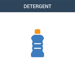 two colored Detergent concept vector icon. 2 color Detergent vector illustration. isolated blue and orange eps icon on white background.
