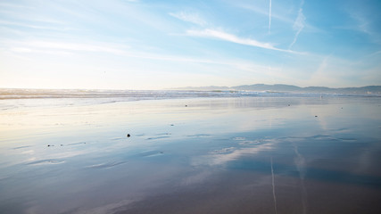 Wide Beach Reflection