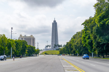 Fototapeta na wymiar Havana, Cuba, Caribbean. Jose Marti Memorial, Plaza de la Revolución