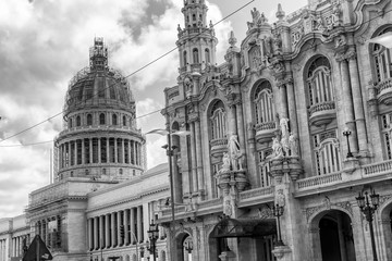Capitol Building in Havana, as seen from street level, Cuba