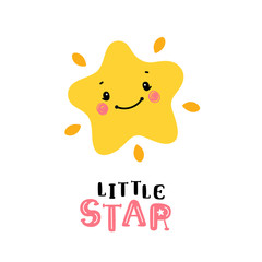 Yellow Cute Star. 