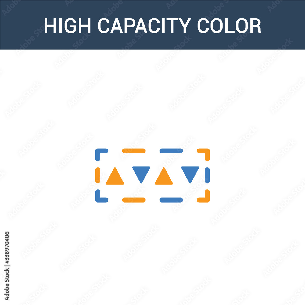 Poster two colored high capacity color barcode concept vector icon. 2 color high capacity color barcode vec