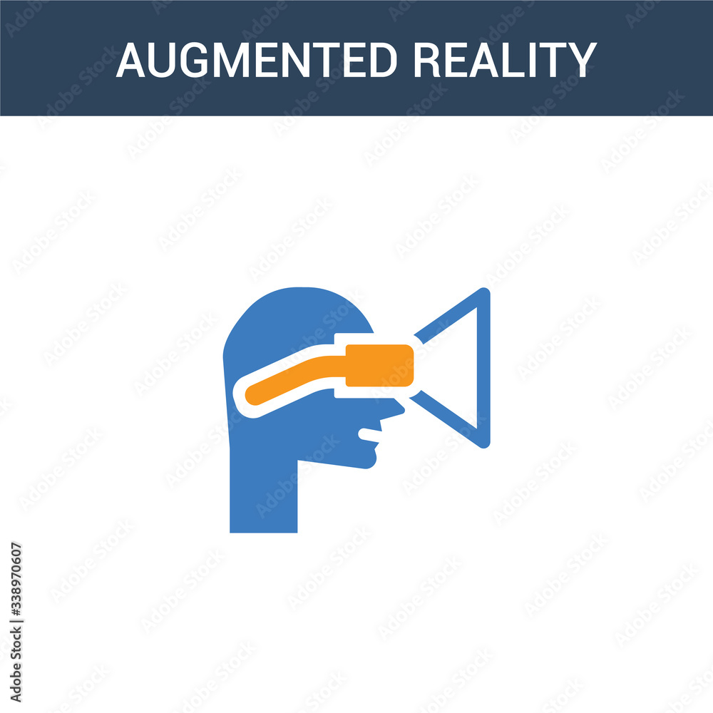 Aufkleber two colored augmented reality concept vector icon. 2 color augmented reality vector illustration. is