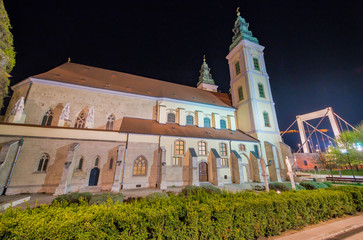 Budapest Inner City Church at night, Hungary