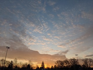 Beautiful Sunrise Over the Park