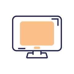 computer monitor icon, line color style