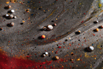 Abstract macro world with planets, galaxies, oceans and landscapes.