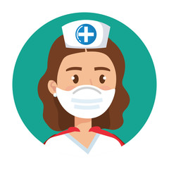 super nurse with hero cloak isolated icon vector illustration design