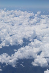 the view of peruvian mountains and jungle from the airplane 