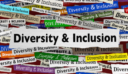 Diversity and Inclusion News Headlines Trends Diverse Include Everyone 3d Illustration