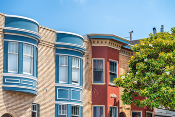 Colourful homes of San Francisco, California