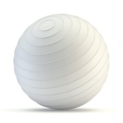 White fitness ball 3D