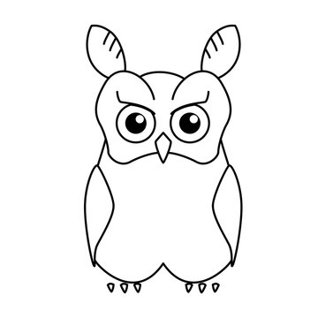 Coloring book: eared owl