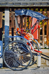Kyoto Travel Attraction. Trishaw for Tourist's Transportation in Kyoto.