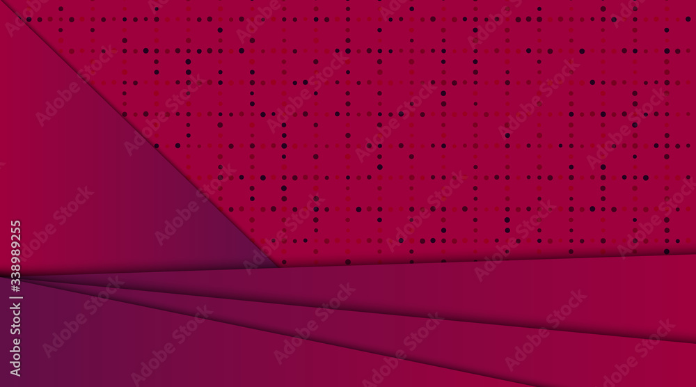 Poster abstract polygon points shapes in purple and red gradient background