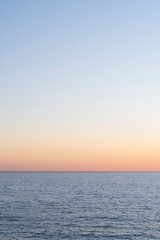 Coucher de soleil sur la mer