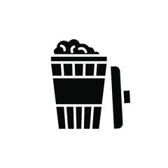 Trash Icon , Template Logo Business Company Simple Clean , Emblem Isolated Emblem Illustration Modern Delete Clear , Outlien Solid Background White
